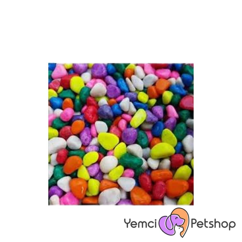 RENKLİ AKVARYUM TAŞI 350 GR