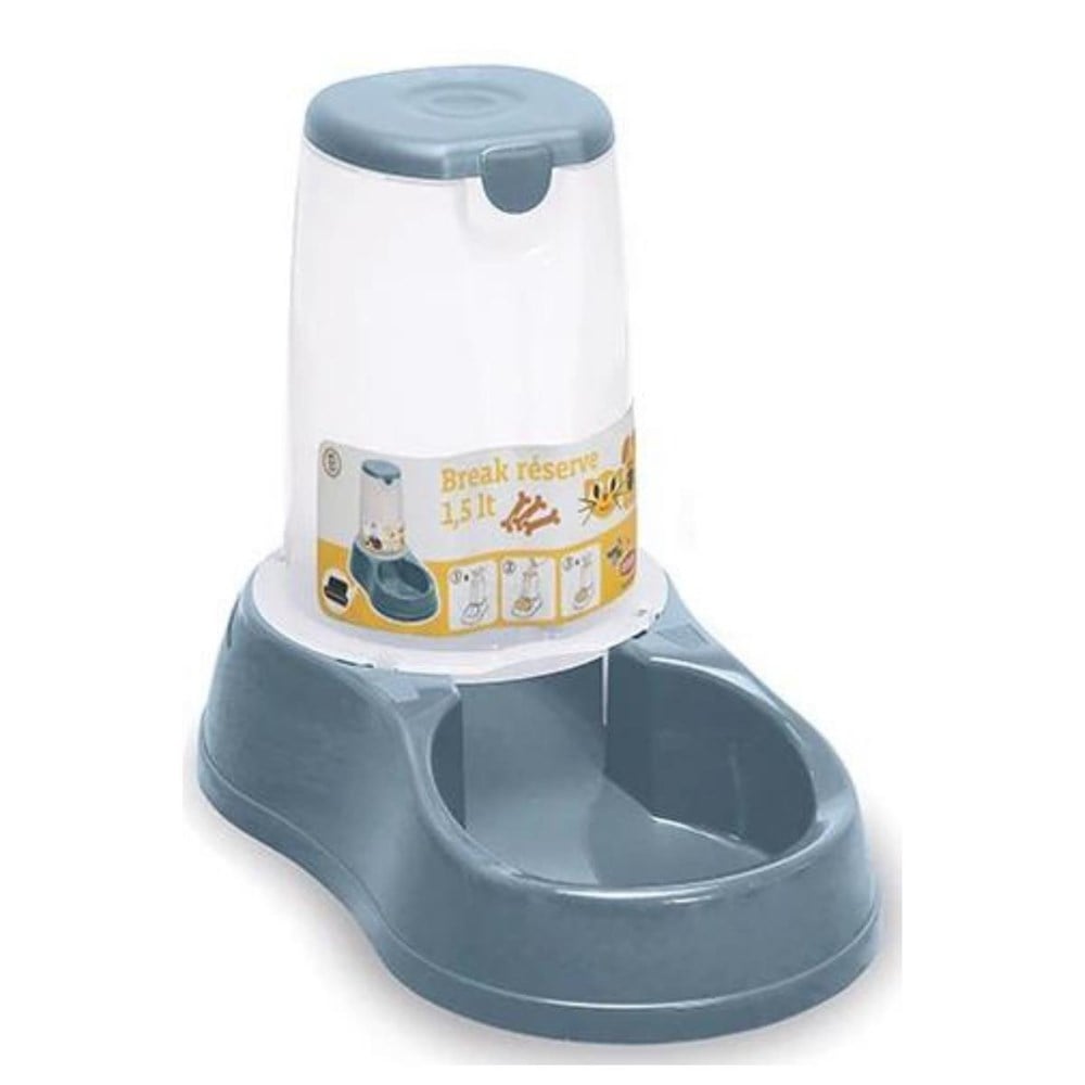 Stefanplast Kedi ve Köpek Rezerv Hazneli Su Kabı 1,5 Litre Mavi