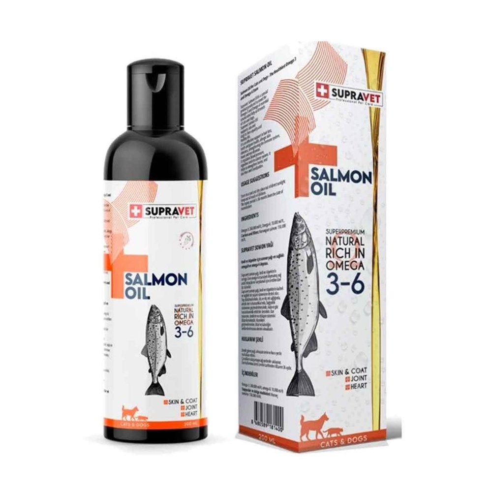 Supravet Supravet Salmon Oil Kedi ve Köpek İçin Doğal Norveç Somon Yağı 200 ML En Ucuz Fiyatları ve Özellikleri