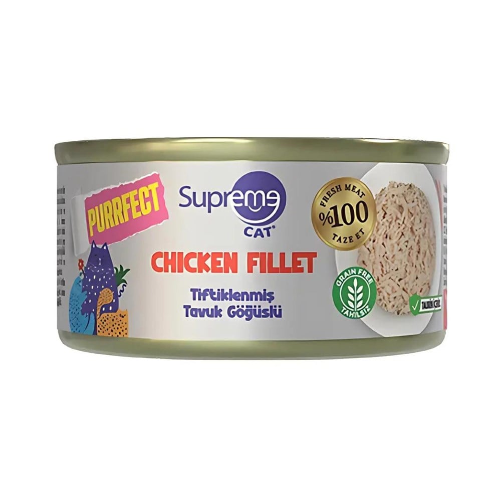 Supreme Supreme Cat Tiftiklenmiş Tavuk Göğüslü Yetişkin Konserve Kedi Maması 70gr En Ucuz Fiyatları ve Özellikleri