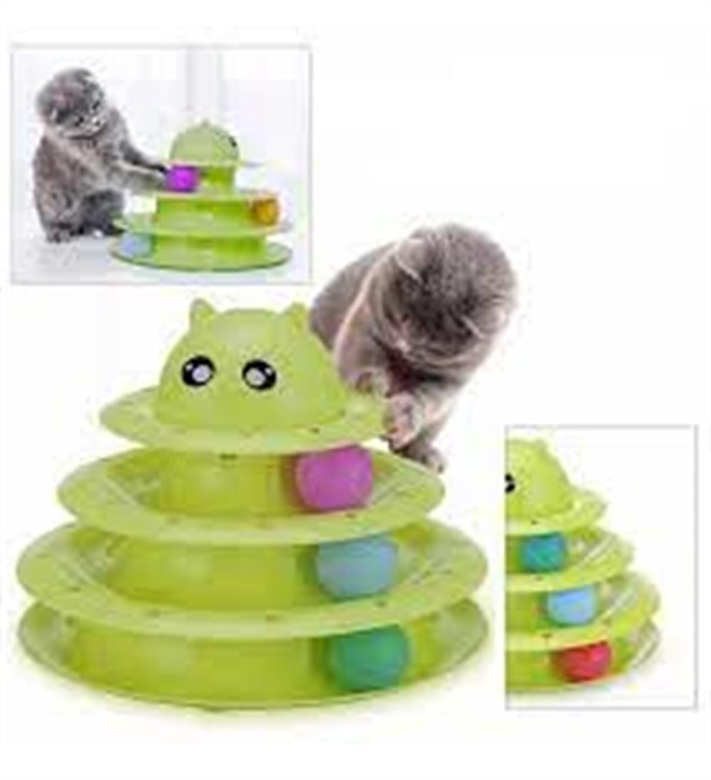 TOWER OF TRACKS ÜÇ KATLI KEDİ OYUNCAĞI