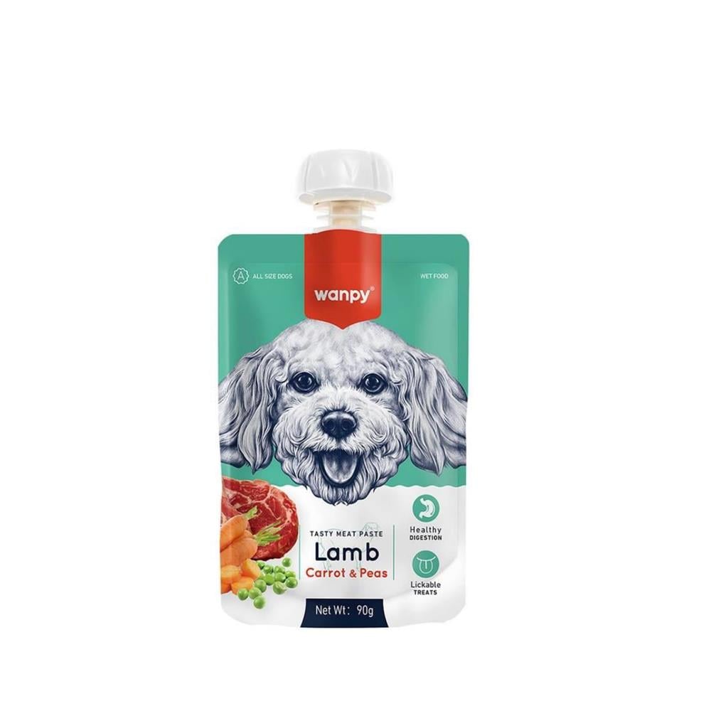 Wanpy Kuzu Etli ve Havuçlu Ezme Köpek Ödülü 90gr