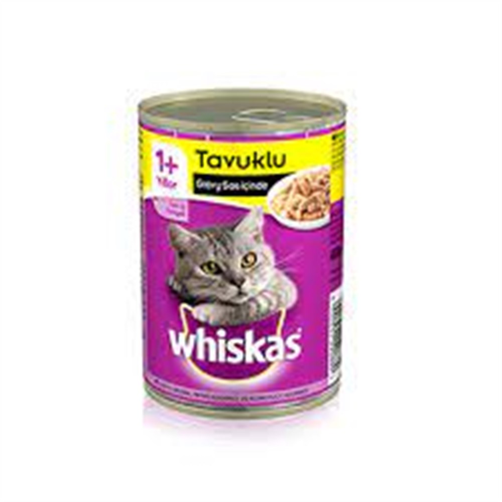 Whiskas Sos İçinde Tavuklu Yetişkin Kedi Konservesi 400gr