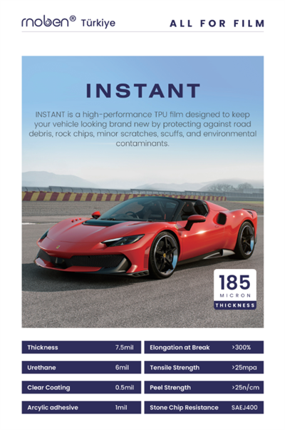 Moben Instant TPU PPF Kaplama 185 Mikron
