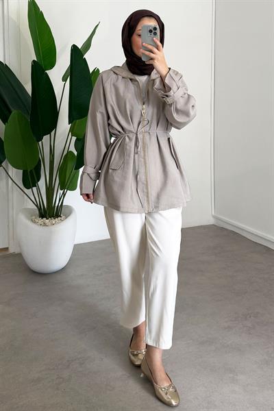 Apolet Detaylı Ceket - Bej