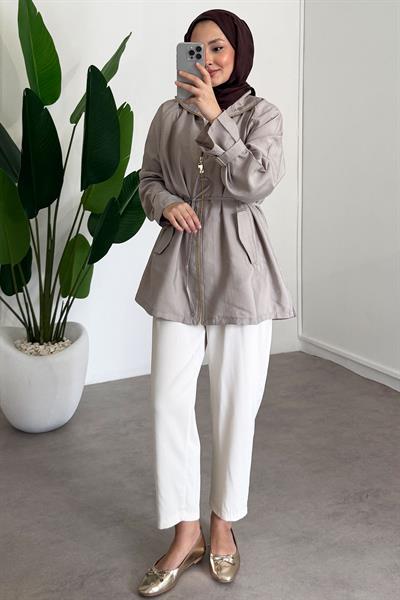 Apolet Detaylı Ceket - Bej