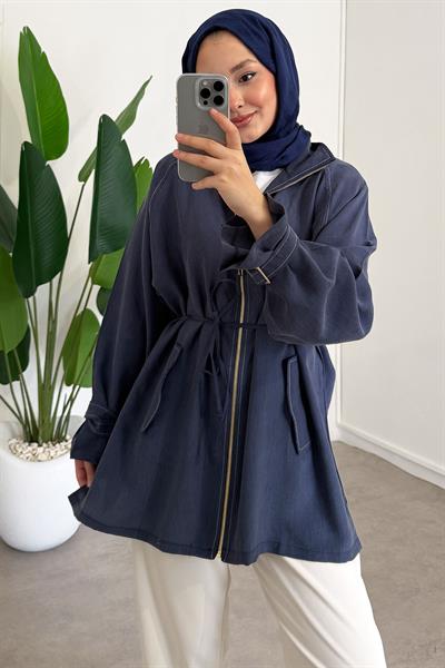 Apolet Detaylı Ceket - Lacivert