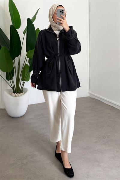 Apolet Detaylı Ceket - Siyah