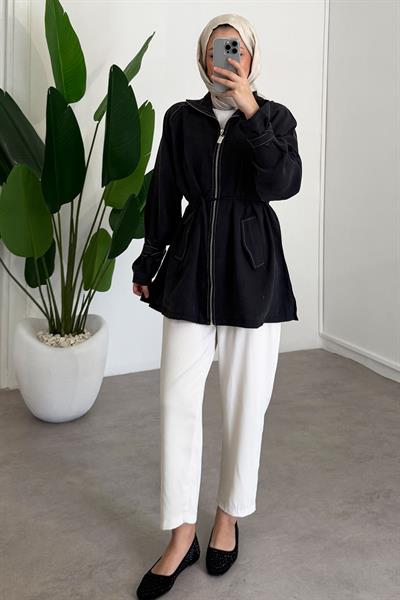 Apolet Detaylı Ceket - Siyah