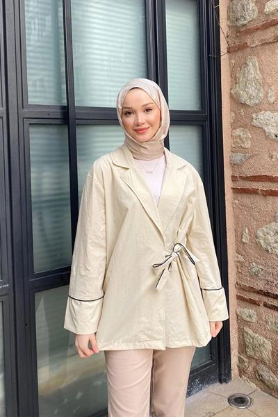 ARABİYELİ CEKET 9-51607  - BEJ