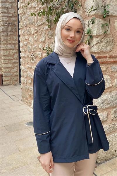 ARABİYELİ CEKET 9-51607  - LACİVERT