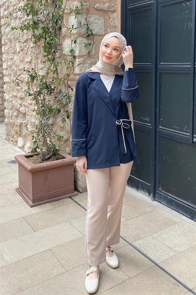 ARABİYELİ CEKET 9-51607  - LACİVERT