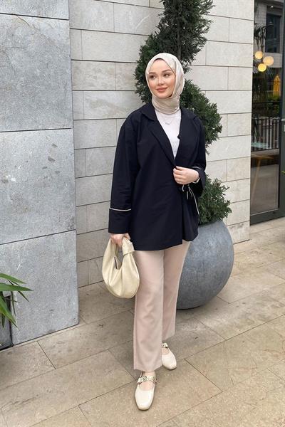 ARABİYELİ CEKET 9-51607  - SİYAH