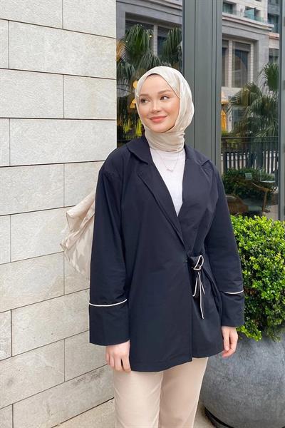 ARABİYELİ CEKET 9-51607  - SİYAH