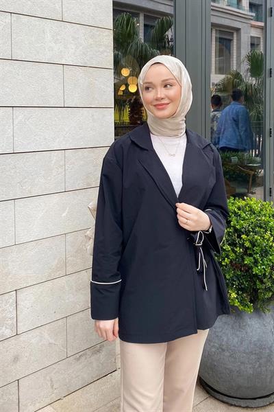 ARABİYELİ CEKET 9-51607  - SİYAH