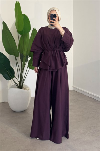 Asimetrik Vual Takım - Bordo