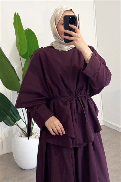 Asimetrik Vual Takım - Bordo