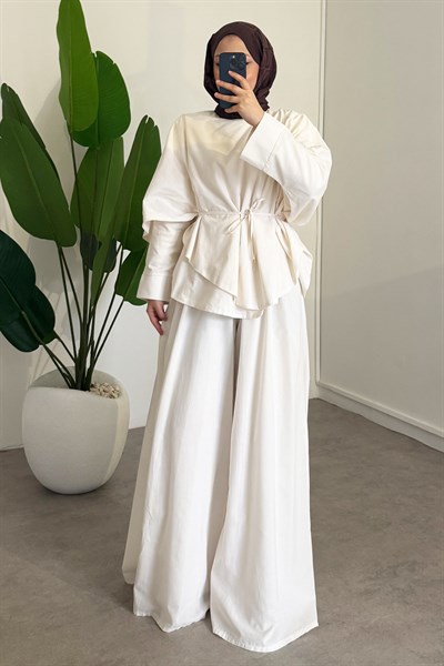 Asimetrik Vual Takım - Ekru