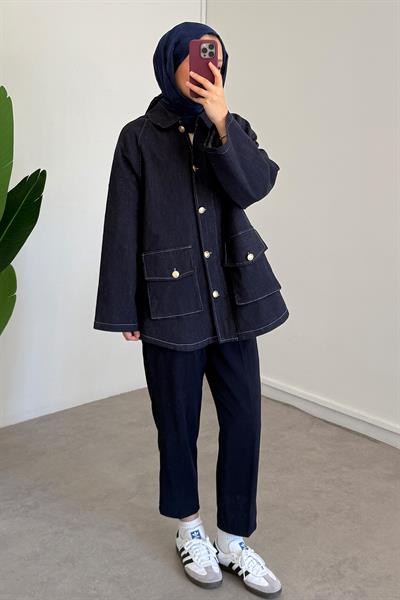 Astarlı Kot Ceket - Kot