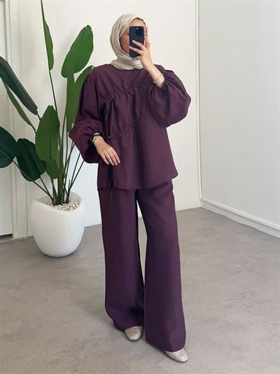 Bagcıklı Modal Takım - Bordo