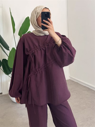Bagcıklı Modal Takım - Bordo