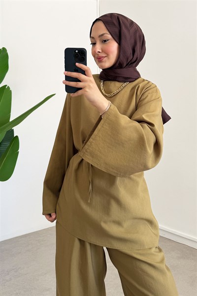 Bagcıklı Pervazlı Takım - Olive