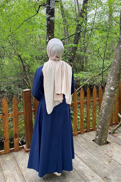BAGLAMALI ELBİSE 31-2255 - LACİVERT