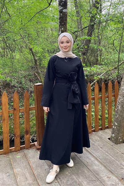 BAGLAMALI ELBİSE 31-2255 - SİYAH