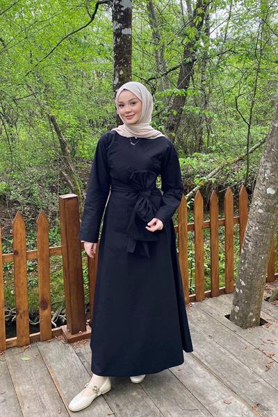 BAGLAMALI ELBİSE 31-2255 - SİYAH