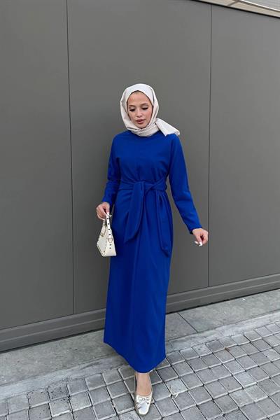 Baglamalı Elbise 4-6680- LACİVERT
