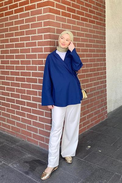 BAGLAMALI GÖMLEK 31-2265 - LACİVERT