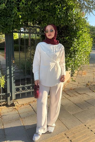 BAGLAMALI GÖMLEK 67-1232 - BEYAZ