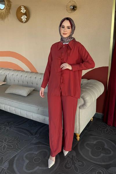 BAGLAMALI GÖMLEK TAKIM 9-15810 - KİREMİT