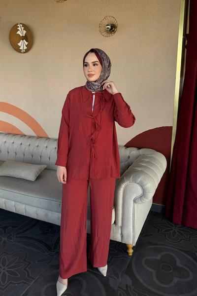 BAGLAMALI GÖMLEK TAKIM 9-15810 - KİREMİT