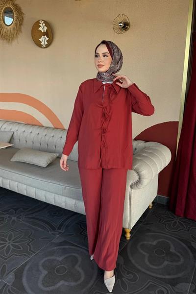 BAGLAMALI GÖMLEK TAKIM 9-15810 - KİREMİT