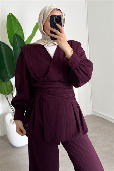 Bağlamalı Takım  - Bordo