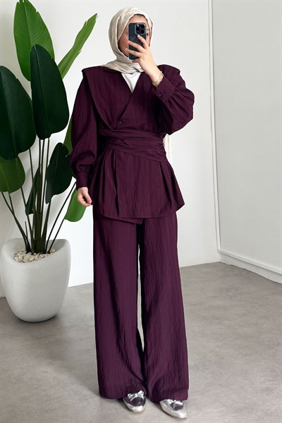 Bağlamalı Takım  - Bordo