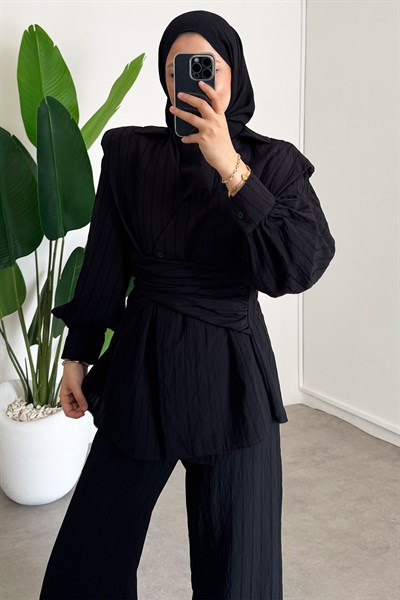 Bağlamalı Takım  - Siyah 