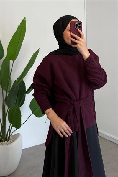 BAGLAMALI TRIKO TUNİK 31-1544 - BORDO