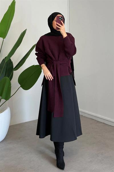 BAGLAMALI TRIKO TUNİK 31-1544 - BORDO