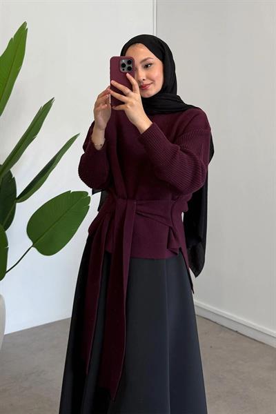 BAGLAMALI TRIKO TUNİK 31-1544 - BORDO