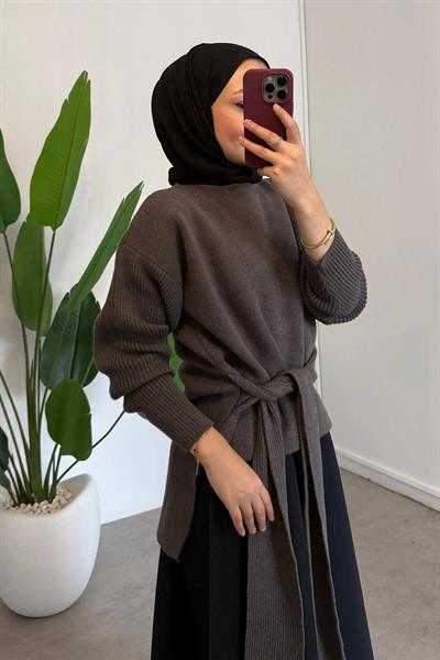 BAGLAMALI TRIKO TUNİK 31-1544 - HAKİ YEŞİL