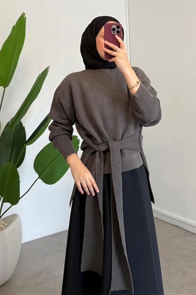 BAGLAMALI TRIKO TUNİK 31-1544 - HAKİ YEŞİL