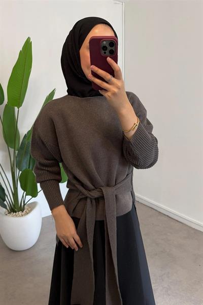 BAGLAMALI TRIKO TUNİK 31-1544 - HAKİ YEŞİL