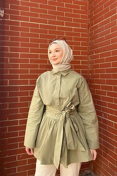 BAGLAMALI TUNIK 31-3304- HAKİ YEŞİL