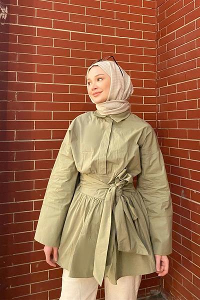 BAGLAMALI TUNIK 31-3304- HAKİ YEŞİL