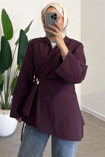 Bağlamalı Tunik - Bordo