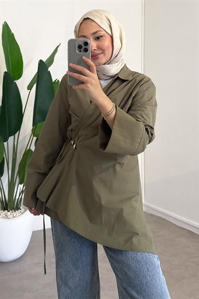 Bağlamalı Tunik - Haki Yeşil