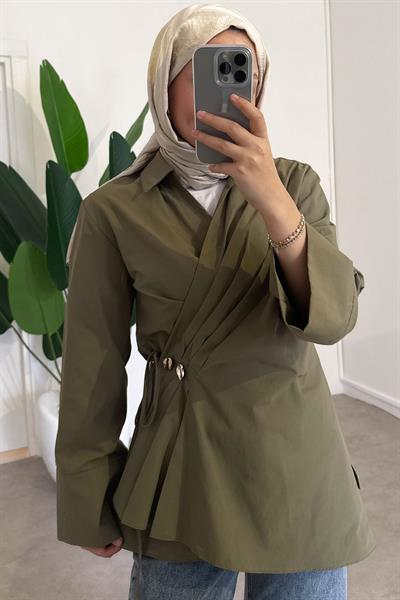 Bağlamalı Tunik - Haki Yeşil