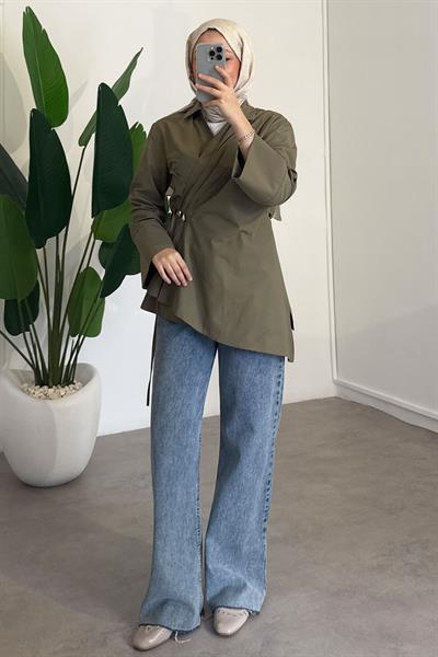 Bağlamalı Tunik - Haki Yeşil